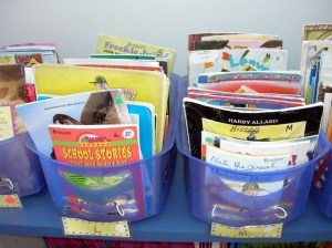 Leveled Library Too many lower level books for Grade 3. The baskets are crammed.